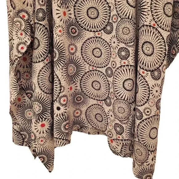 Soybury Women's White & Black Poly Caftan Swim Cover Up - Picture 4 of 13